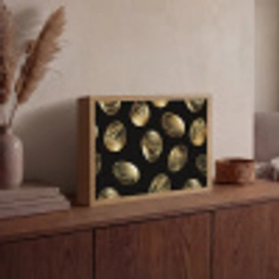 Eieren - Goud - Patroon Light Box met batterij (Wandlamp) middel -sfeer2