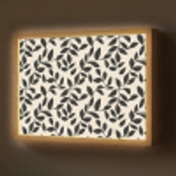Elegant - Patroon - Zwart - Beige Light Box met batterij (Wandlamp) middel 907 -z3d_website