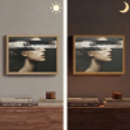 Gezicht - Vrouw - Zwart - Abstract Light Box met batterij (Wandlamp) middel -sfeer3