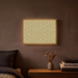 Waaier - Geometrisch - Groen Light Box met batterij (Wandlamp) middel 907 -sfeer4