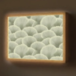 Waaier - Blad - Groen Light Box met batterij (Wandlamp) middel 907 -z3d_website