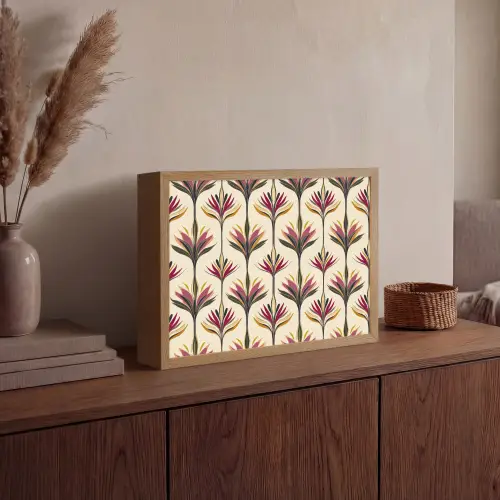 Waaier - Motief - Kleurrijk Light Box met batterij (Wandlamp) middel 907 -sfeer2