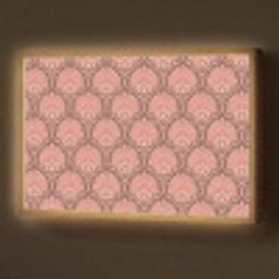 Waaiermotief - Patroon - Roze Light Box met batterij (Wandlamp) middel -z3d_website