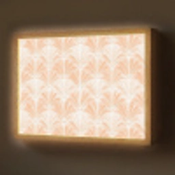 Waaier - Patroon - Perzik Light Box met batterij (Wandlamp) middel 907 -z3d_website