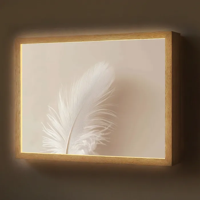 Veer - Minimalistisch - Roze Light Box met batterij (Wandlamp) middel -z3d_website