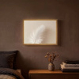 Veer - Minimalistisch - Roze Light Box met batterij (Wandlamp) middel -sfeer4