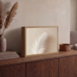 Veer - Minimalistisch - Roze Light Box met batterij (Wandlamp) middel -sfeer2