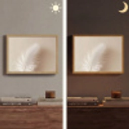 Veer - Minimalistisch - Roze Light Box met batterij (Wandlamp) middel -sfeer3