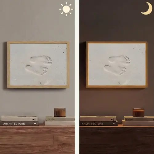 Voeten - Afdrukken - Zand Light Box met batterij (Wandlamp) middel -sfeer3