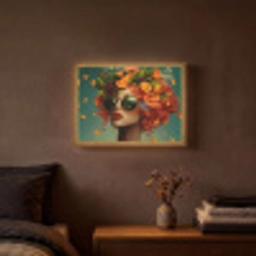 Vrouw - Sinaasappel - Bessen - Oranje Light Box met batterij (Wandlamp) middel -sfeer4