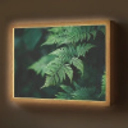 Varenblad - Groen - Structuur - Wazig Light Box met batterij (Wandlamp) middel -z3d_website