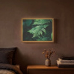 Varenblad - Groen - Structuur - Wazig Light Box met batterij (Wandlamp) middel -sfeer4