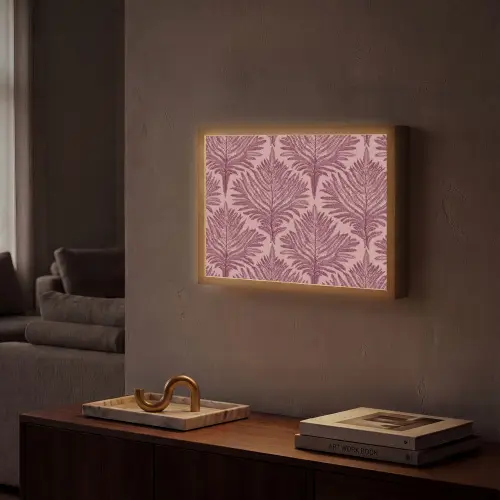 Varen - Patroon - Paars Light Box met batterij (Wandlamp) middel 907 -sfeer1