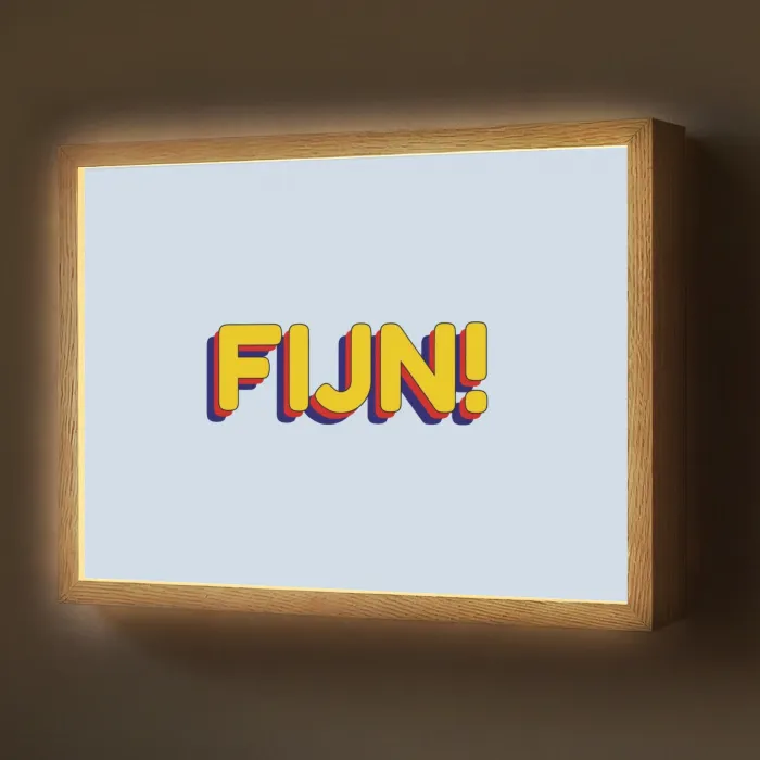 Fijn - Geel - Oranje Light Box met batterij (Wandlamp) middel -z3d_website