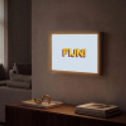 Fijn - Geel - Oranje Light Box met batterij (Wandlamp) middel -sfeer1