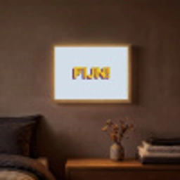 Fijn - Geel - Oranje Light Box met batterij (Wandlamp) middel -sfeer4