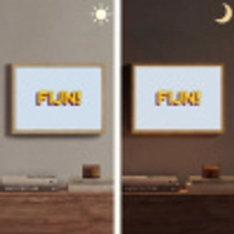 Fijn - Geel - Oranje Light Box met batterij (Wandlamp) middel -sfeer3