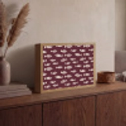 Vissen - Grafisch - Patroon - Donker Light Box met batterij (Wandlamp) middel 907 -sfeer2
