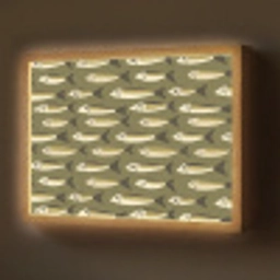 Vis - Patroon - Groen Light Box met batterij (Wandlamp) middel 907 -z3d_website