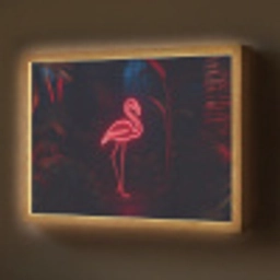 Flamingo - Roze - Neon - Licht Light Box met batterij (Wandlamp) middel -z3d_website