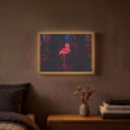Flamingo - Roze - Neon - Licht Light Box met batterij (Wandlamp) middel -sfeer4