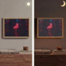 Flamingo - Roze - Neon - Licht Light Box met batterij (Wandlamp) middel -sfeer3