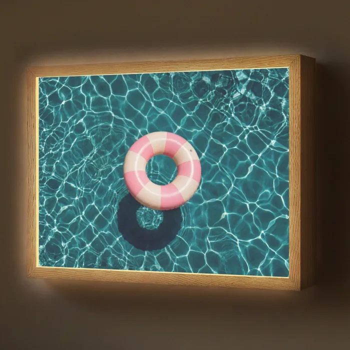 Drijvend - Zwemband - Water Light Box met batterij (Wandlamp) middel -z3d_website