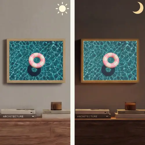 Drijvend - Zwemband - Water Light Box met batterij (Wandlamp) middel -sfeer3