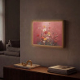 Bloemenboeket - Diepte - Tastbare textuur Light Box met batterij (Wandlamp) middel -sfeer1