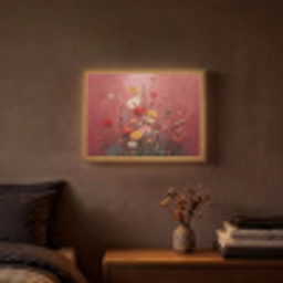 Bloemenboeket - Diepte - Tastbare textuur Light Box met batterij (Wandlamp) middel -sfeer4