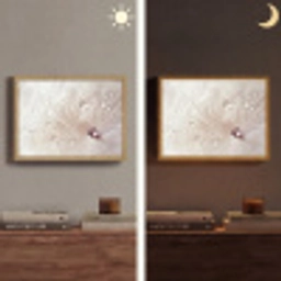 Bloem - Abstract - Wit - Water - Natuur Light Box met batterij (Wandlamp) middel -sfeer3