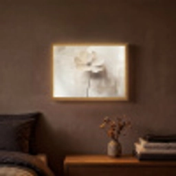 Bloem - Beige - Verf - Schaduw Light Box met batterij (Wandlamp) middel -sfeer4