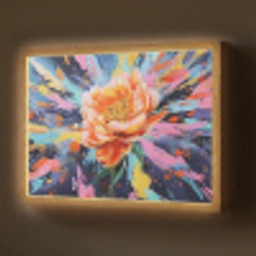 Bloemexplosie - Felle spatten - Dynamisch Light Box met batterij (Wandlamp) middel -z3d_website
