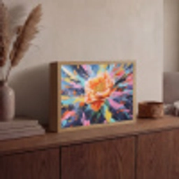 Bloemexplosie - Felle spatten - Dynamisch Light Box met batterij (Wandlamp) middel -sfeer2