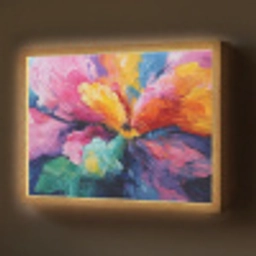 Bloemexplosie - Veelkleurig - Bewegend Light Box met batterij (Wandlamp) middel -z3d_website