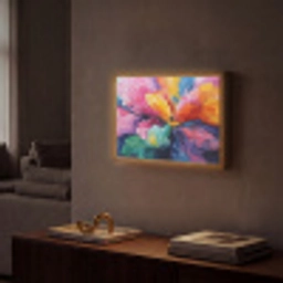 Bloemexplosie - Veelkleurig - Bewegend Light Box met batterij (Wandlamp) middel -sfeer1