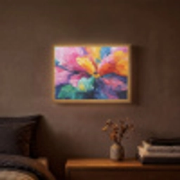 Bloemexplosie - Veelkleurig - Bewegend Light Box met batterij (Wandlamp) middel -sfeer4