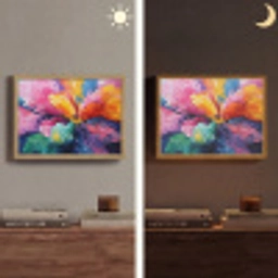 Bloemexplosie - Veelkleurig - Bewegend Light Box met batterij (Wandlamp) middel -sfeer3