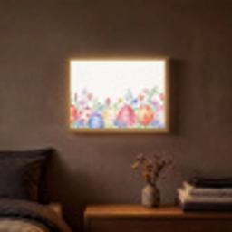 Bloementuin - Kleurrijk - Eieren Light Box met batterij (Wandlamp) middel -sfeer4