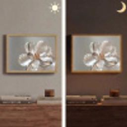 Bloem - Glazen - Doorzichtig Light Box met batterij (Wandlamp) middel -sfeer3