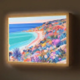 Bloemenweide - Zee - Zomers Light Box met batterij (Wandlamp) middel -z3d_website