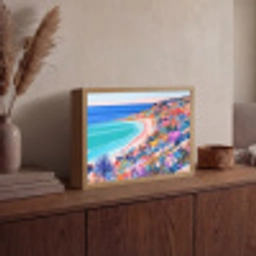 Bloemenweide - Zee - Zomers Light Box met batterij (Wandlamp) middel -sfeer2