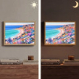 Bloemenweide - Zee - Zomers Light Box met batterij (Wandlamp) middel -sfeer3