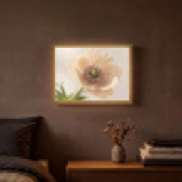 Bloem - Minimalistisch - Groen Light Box met batterij (Wandlamp) middel -sfeer4