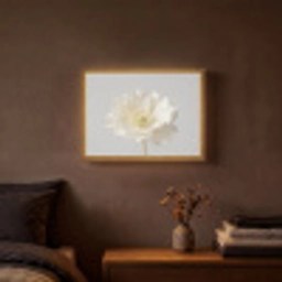 Bloem - Minimalistisch -Wit Light Box met batterij (Wandlamp) middel -sfeer4