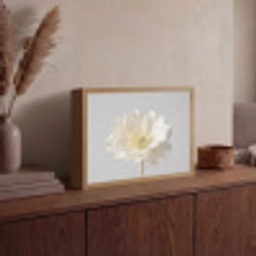 Bloem - Minimalistisch -Wit Light Box met batterij (Wandlamp) middel -sfeer2