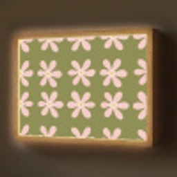 Bloem - Modern - Groen Light Box met batterij (Wandlamp) middel 907 -z3d_website