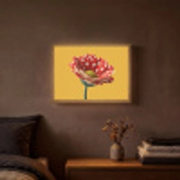 Bloem - Rood - Stippen Light Box met batterij (Wandlamp) middel -sfeer4