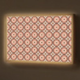 Bloemvormen - Patroon - Roze - Vintage Light Box met batterij (Wandlamp) middel -z3d_website