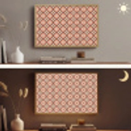 Bloemvormen - Patroon - Roze - Vintage Light Box met batterij (Wandlamp) middel -sfeer3